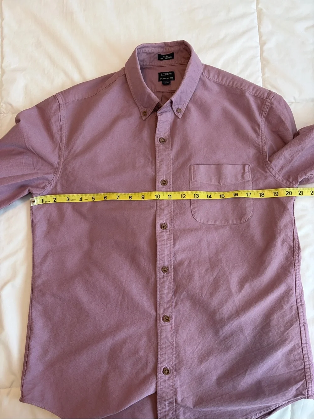 J.Crew Slim Untucked Button Down Shirt Medium Casual Preppy Fraternity Z18